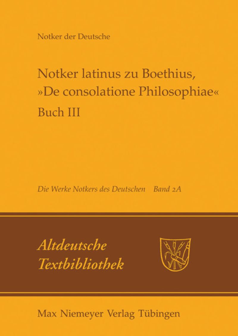 book: Band 2A Notker latinus zu Boethius, »De consolatione Philosophiae«