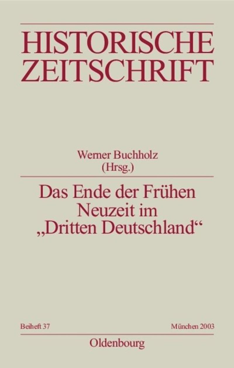 book: Das Ende der Frühen Neuzeit im "Dritten Deutschland"