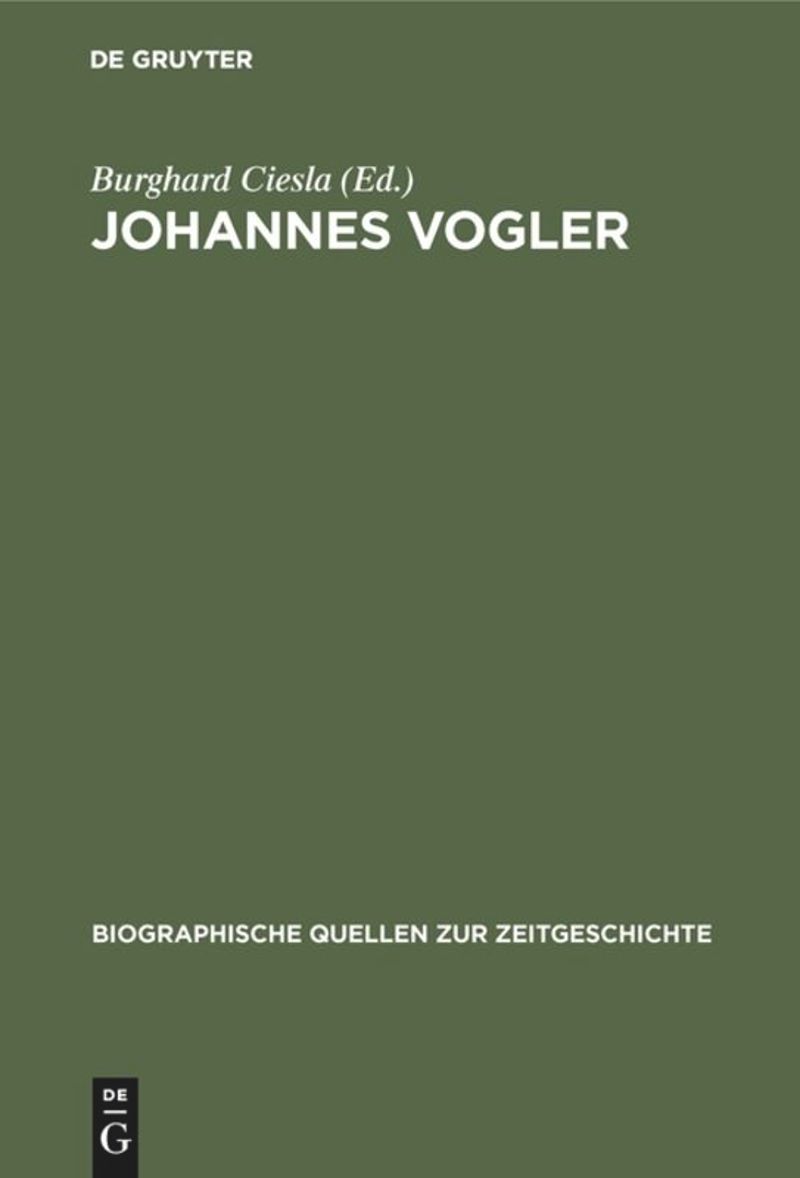 book: Johannes Vogler