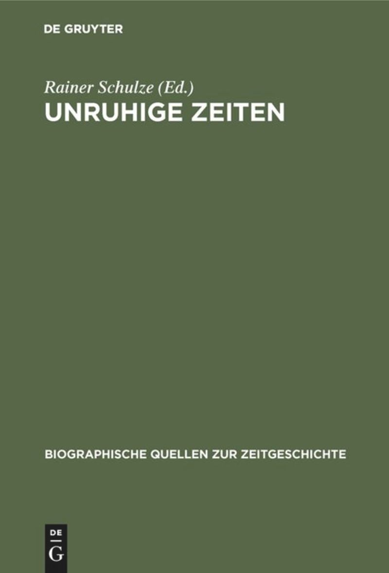 book: Unruhige Zeiten