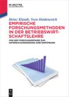 book: Empirische Forschungsmethoden in der Betriebswirtschaftslehre