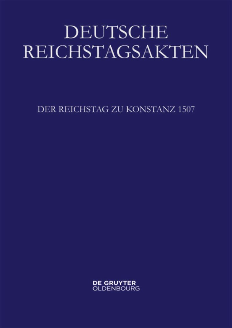 book: Band IX Der Reichstag zu Konstanz 1507