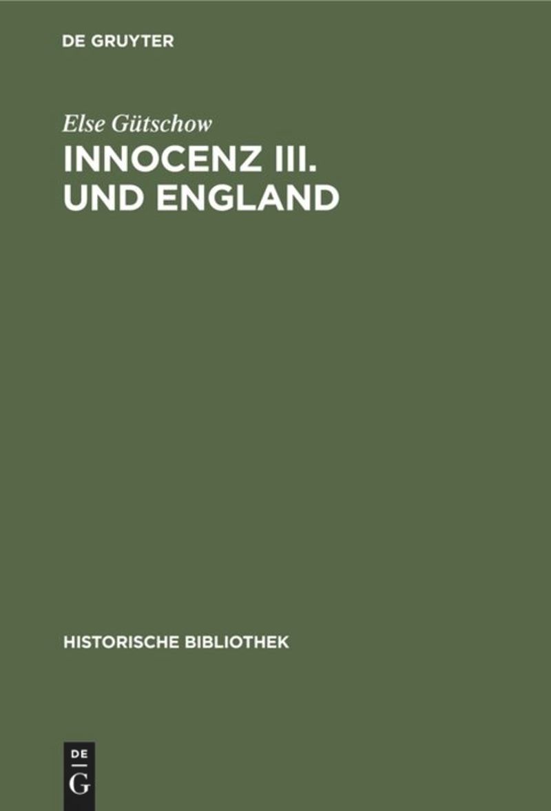 book: Innocenz III. und England