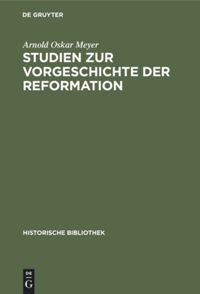 book: Studien zur Vorgeschichte der Reformation