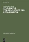 book: Studien zur Vorgeschichte der Reformation