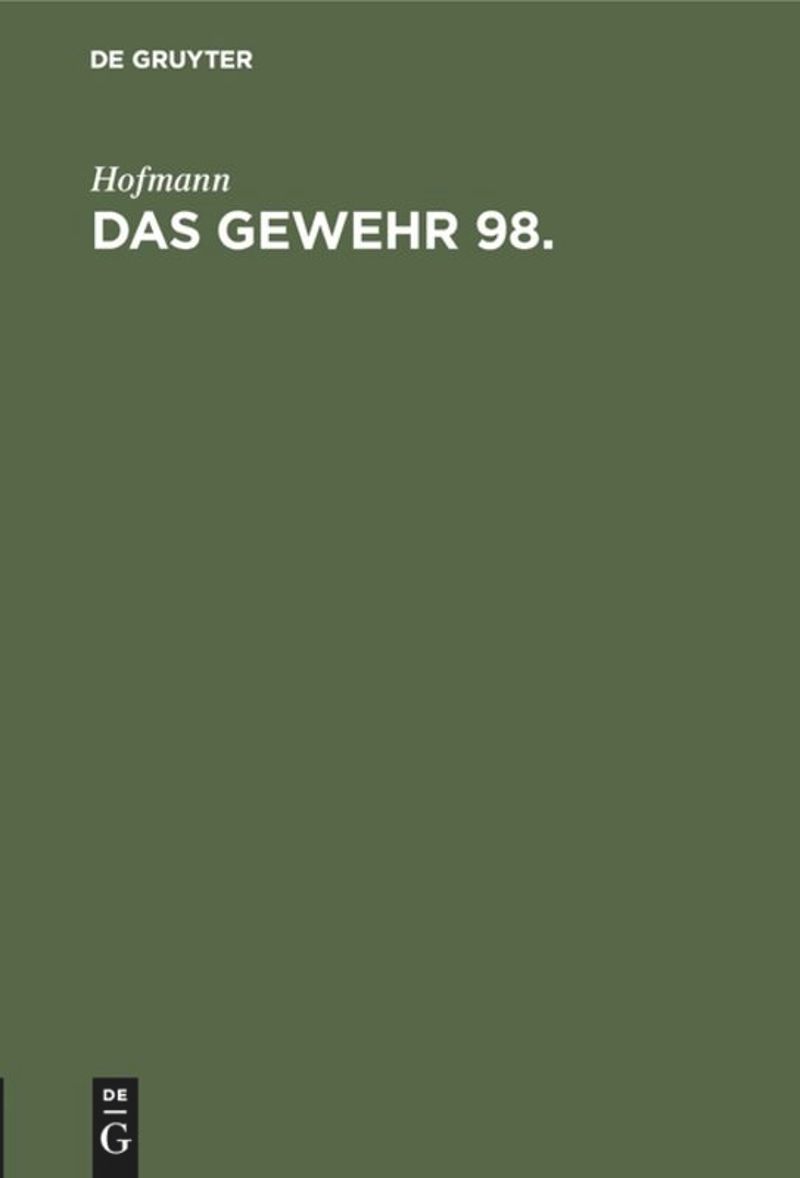 book: Das Gewehr 98