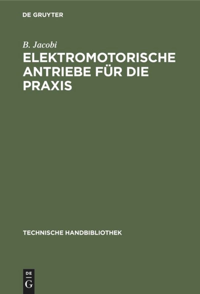 book: Elektromotorische Antriebe für die Praxis