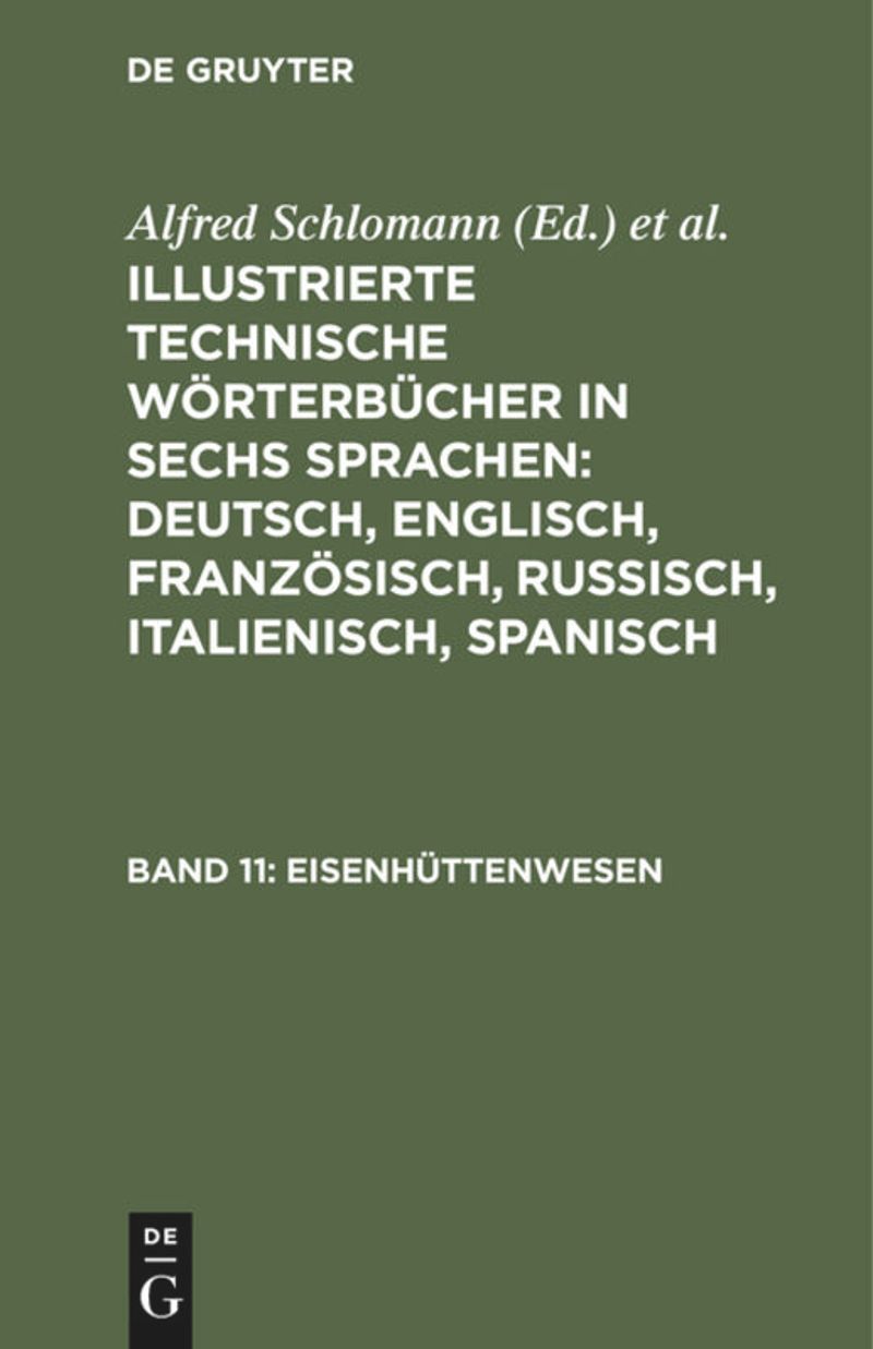 book: Band 11 Eisenhüttenwesen