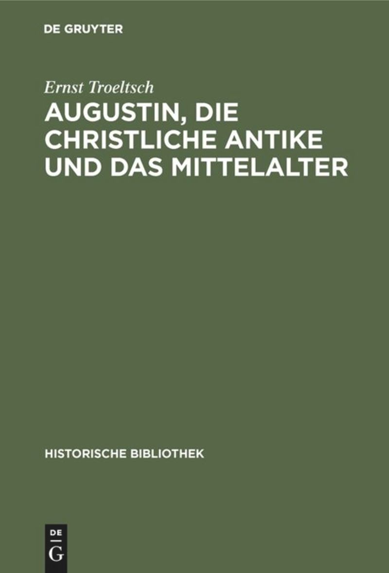 book: Augustin, die christliche Antike und das Mittelalter