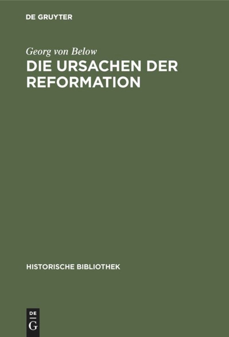 book: Die Ursachen der Reformation
