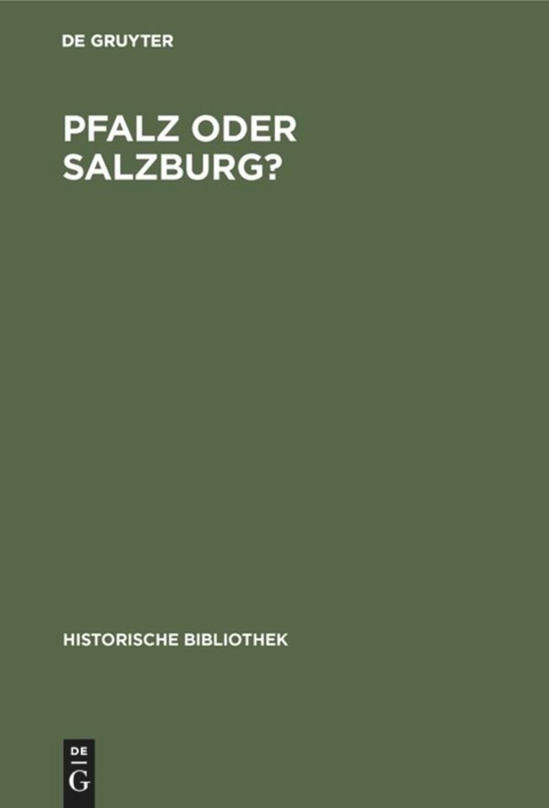 book: Pfalz oder Salzburg?