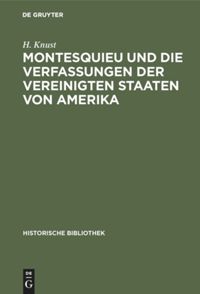 book: Montesquieu und die Verfassungen der Vereinigten Staaten von Amerika