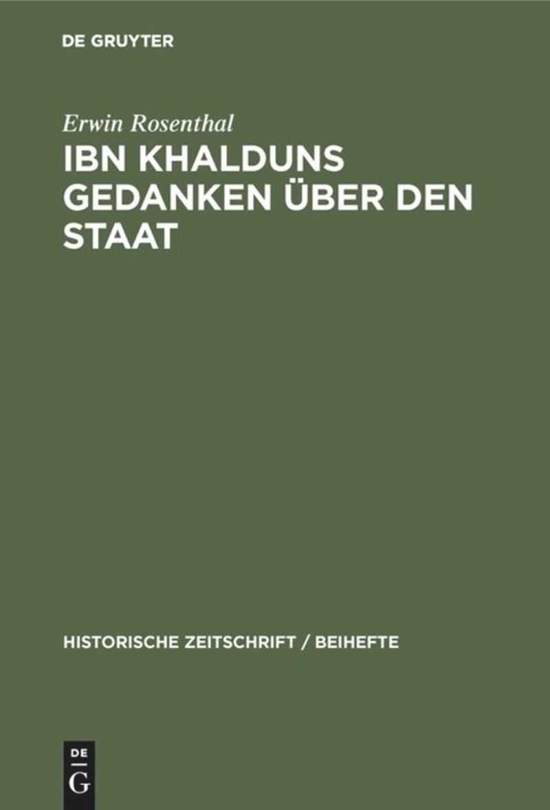 book: IBN Khalduns Gedanken über den Staat