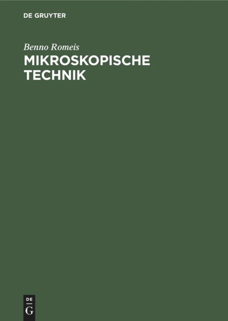 book: Mikroskopische Technik