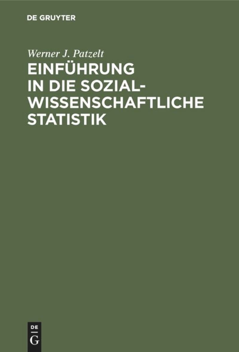 book: Einführung in die sozialwissenschaftliche Statistik