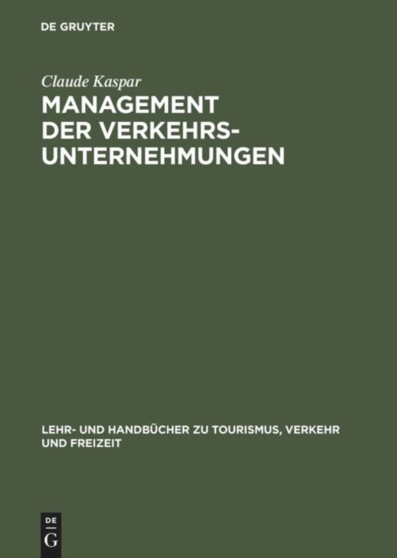 book: Management der Verkehrsunternehmungen