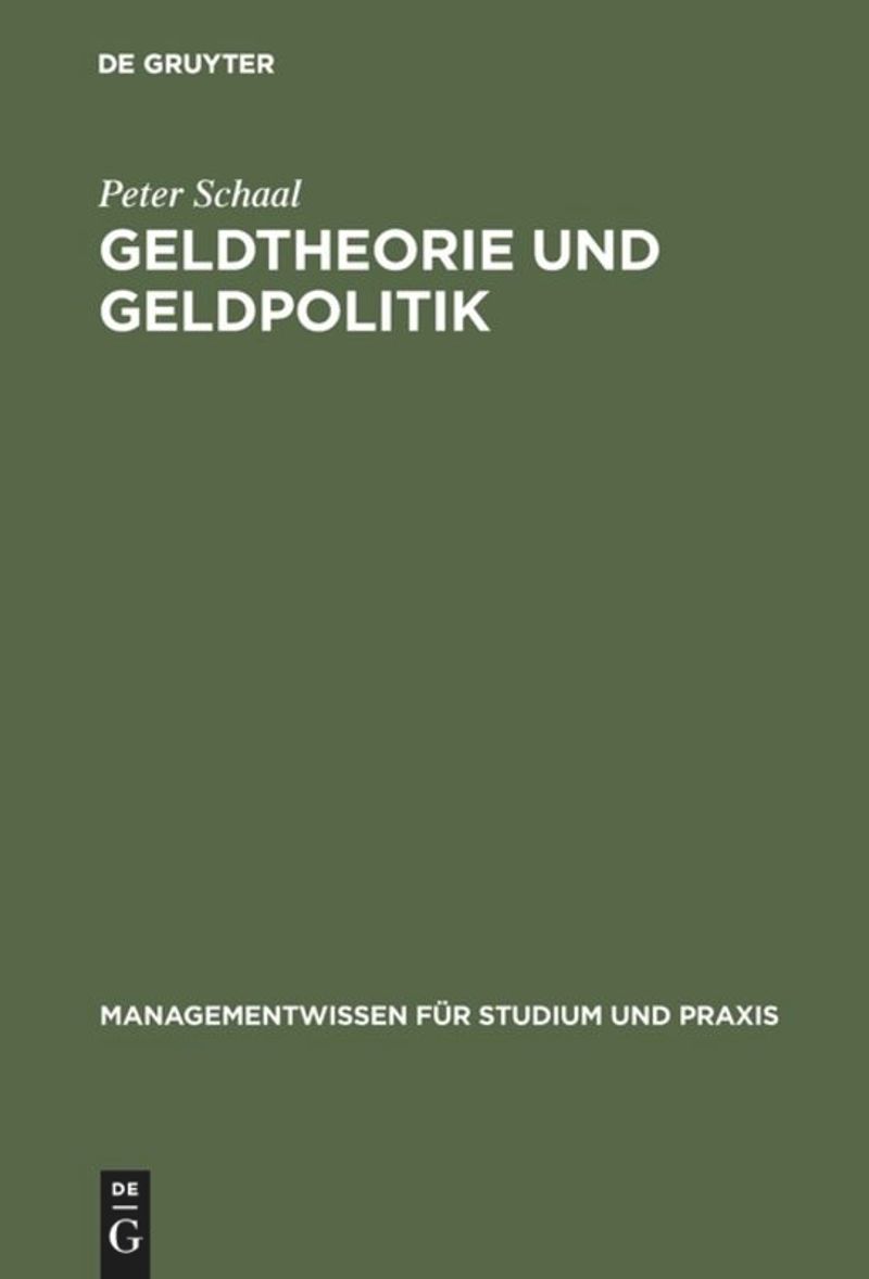 book: Geldtheorie und Geldpolitik