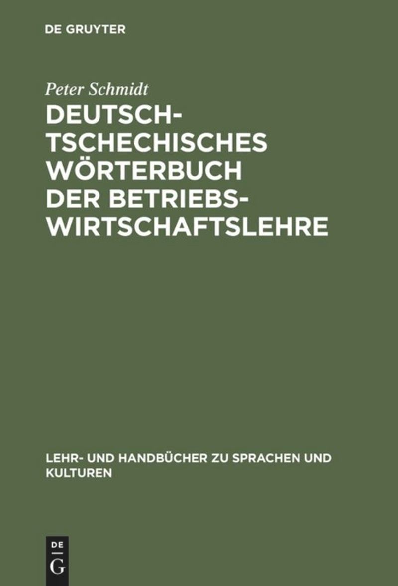 book: Deutsch-tschechisches Wörterbuch der Betriebswirtschaftslehre