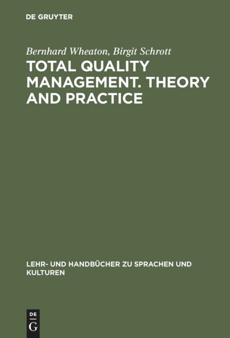 book: Total Quality Management. Theory and Practice