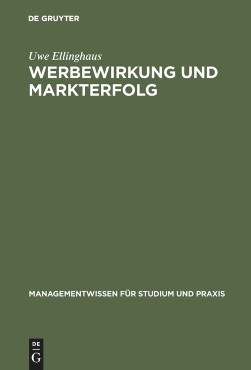 book: Werbewirkung und Markterfolg