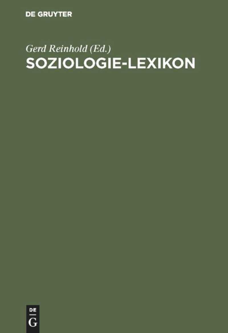 book: Soziologie-Lexikon