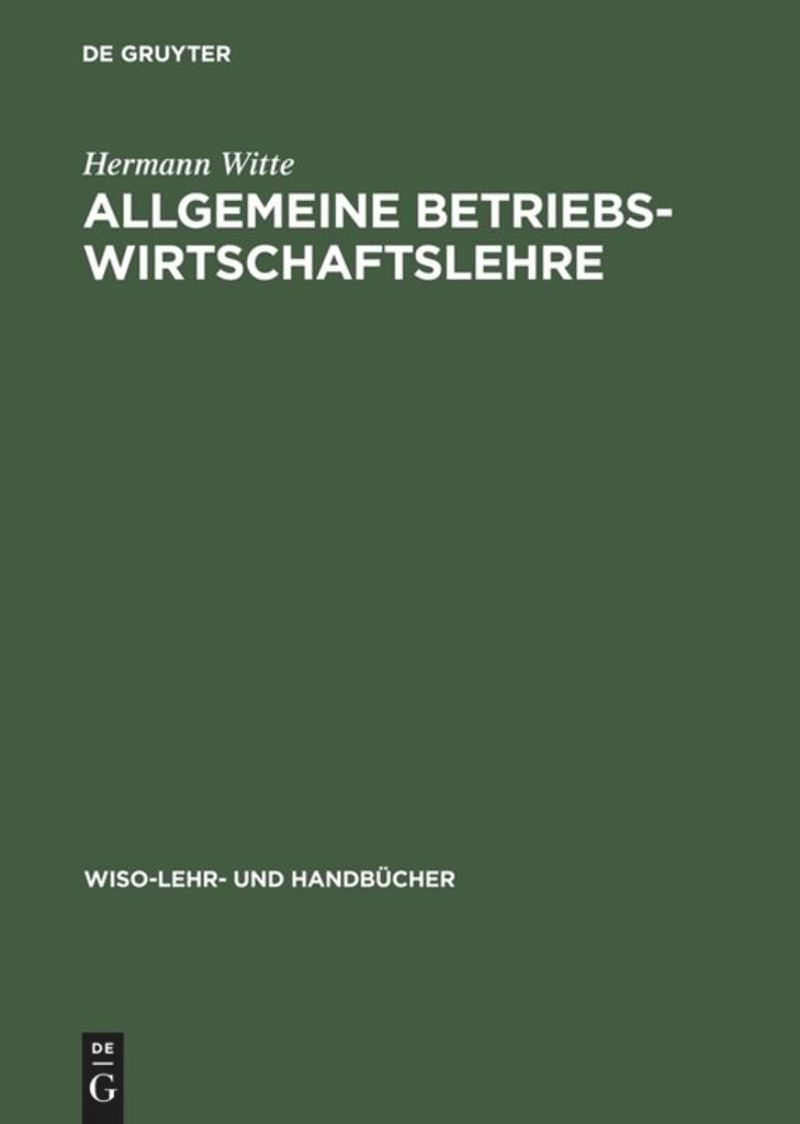 book: Allgemeine Betriebswirtschaftslehre