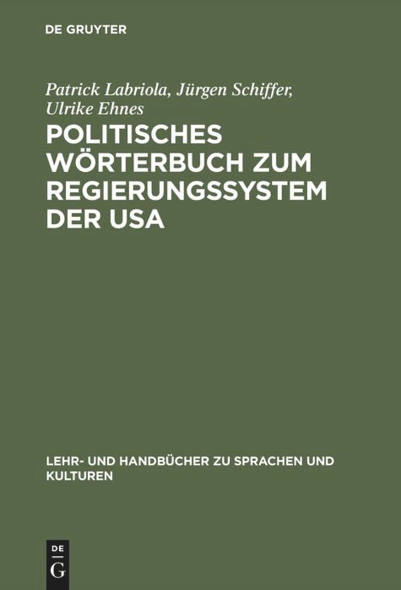 book: Politisches Wörterbuch zum Regierungssystem der USA
