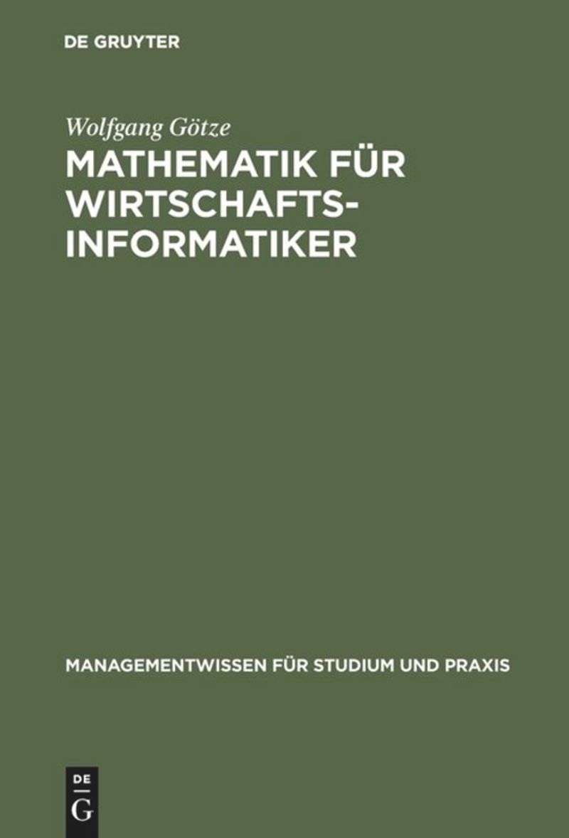 book: Mathematik für Wirtschaftsinformatiker