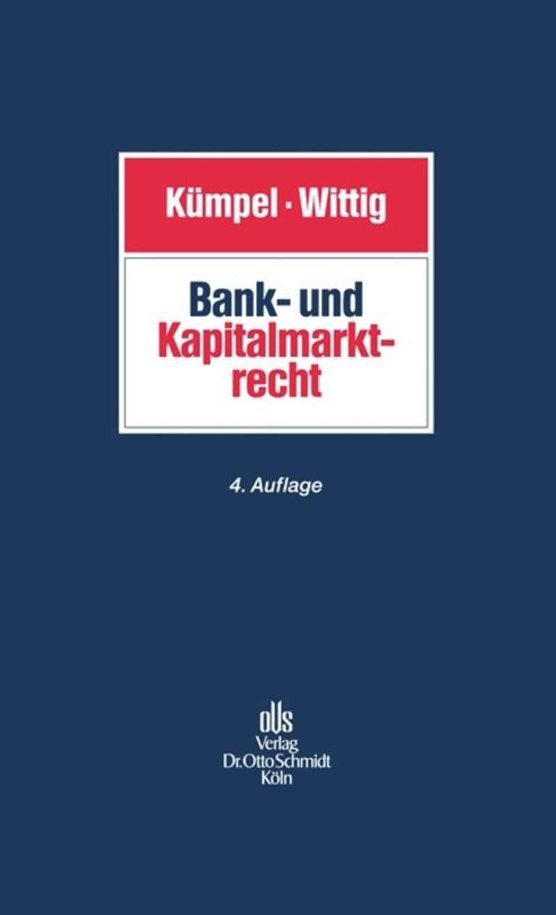 book: Bank- und Kapitalmarktrecht