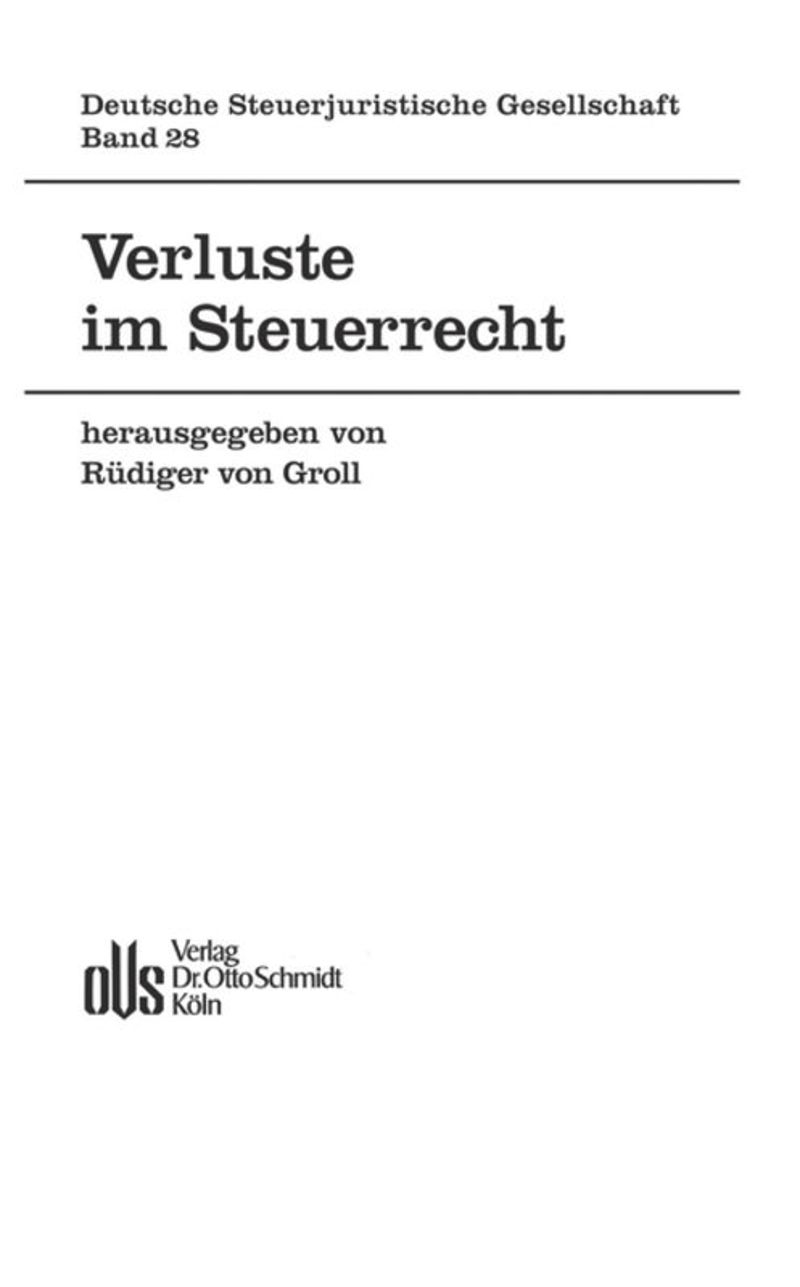 book: Verluste im Steuerrecht
