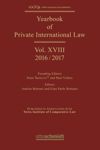 Volume XVIII Yearbook of Private International Law Vol. XVIII - 2016/2017