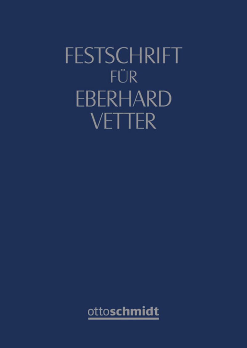 book: Festschrift für Eberhard Vetter