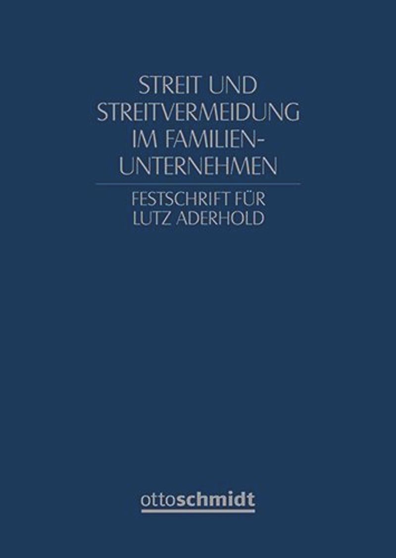 book: Streit und Streitvermeidung im Familienunternehmen
