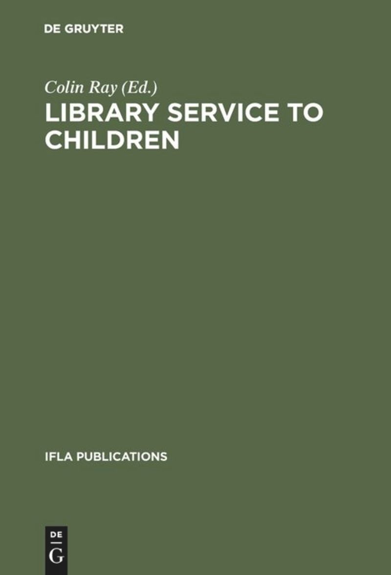 book: Library service to children