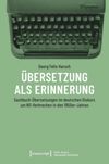 book: Übersetzung als Erinnerung