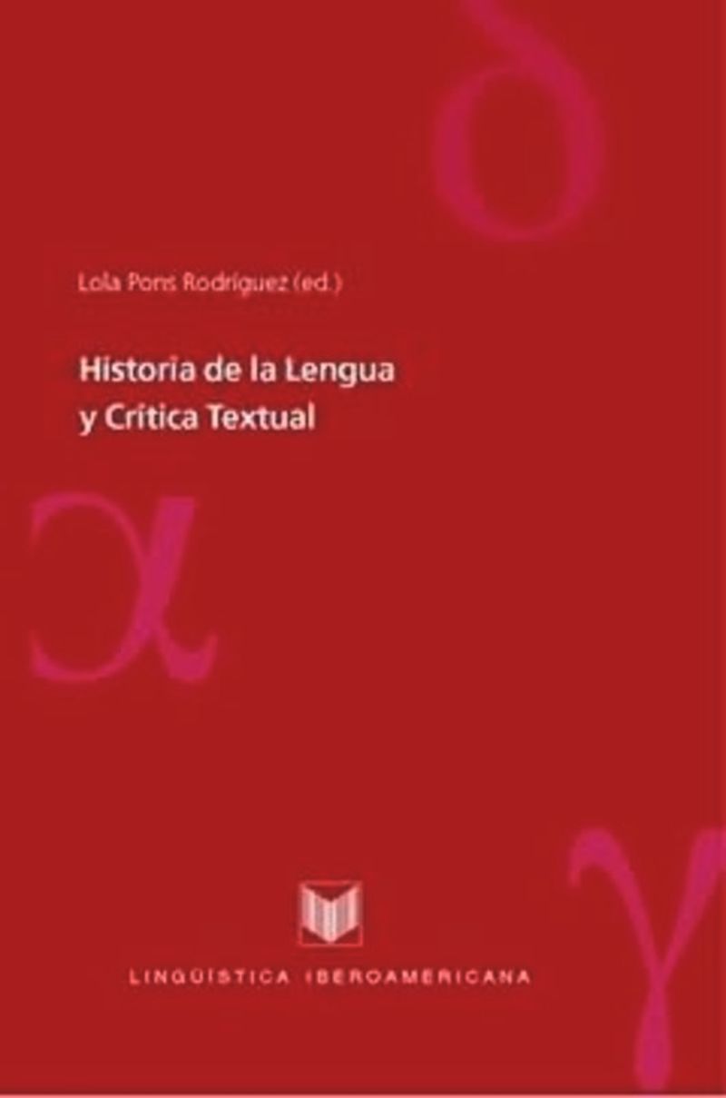 book: Historia de la Lengua y Crítica Textual