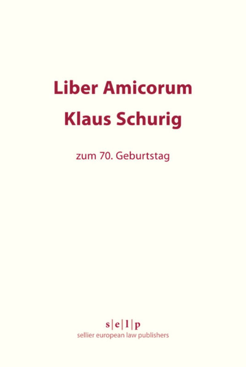 book: Liber Amicorum Klaus Schurig