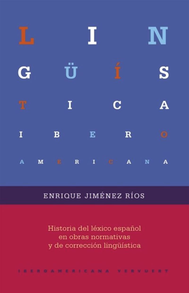 book: Historia del léxico español en obras normativas y de corrección lingüística