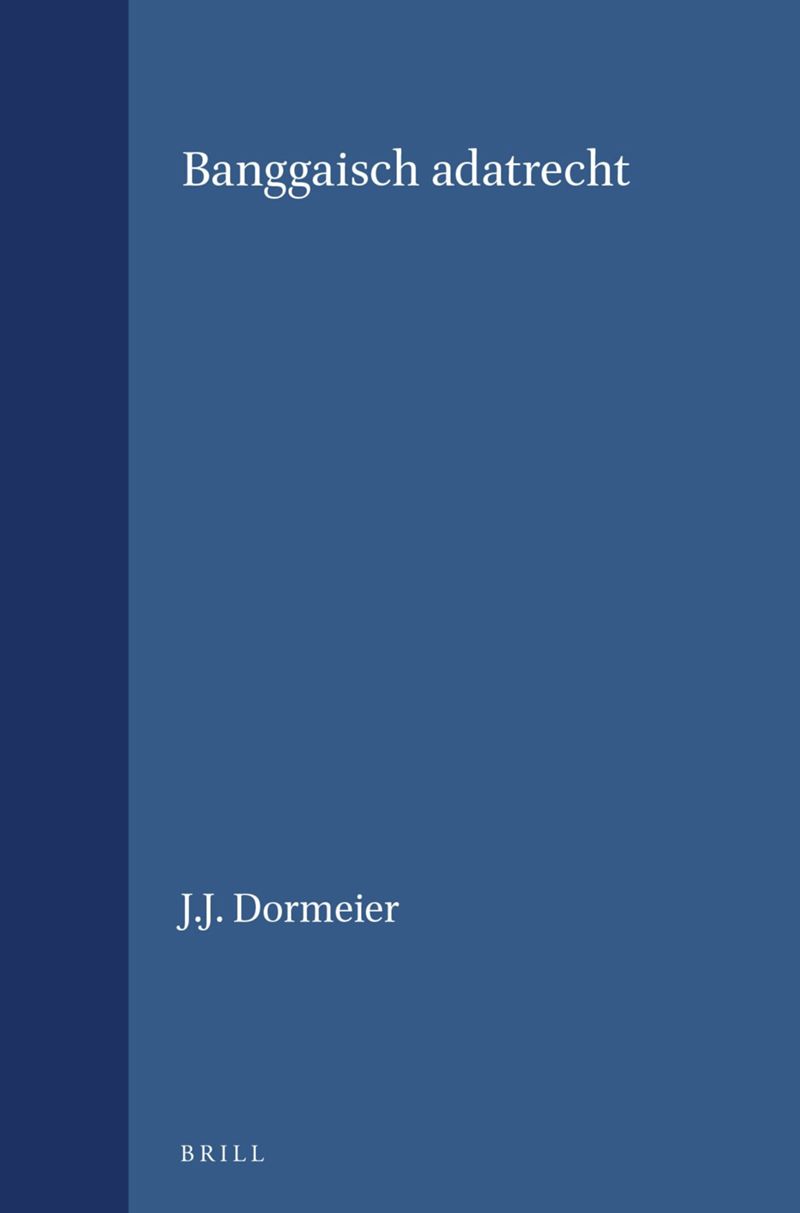 book: Banggaisch adatrecht