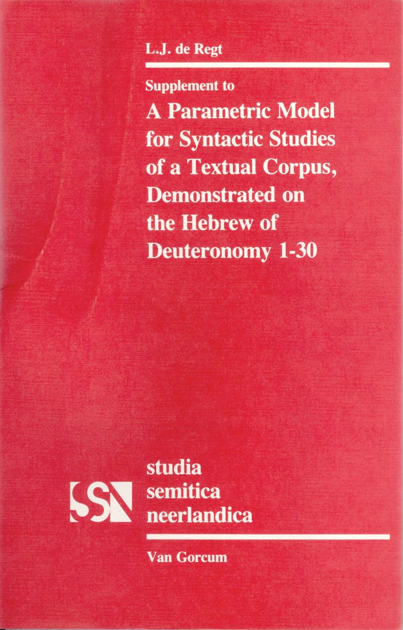 book: A Parametric Model for Syntactic Studies of a Textual Corpus
