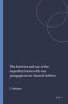 book: The function and use of the imperfect forms with nun paragogicum in classical hebrew