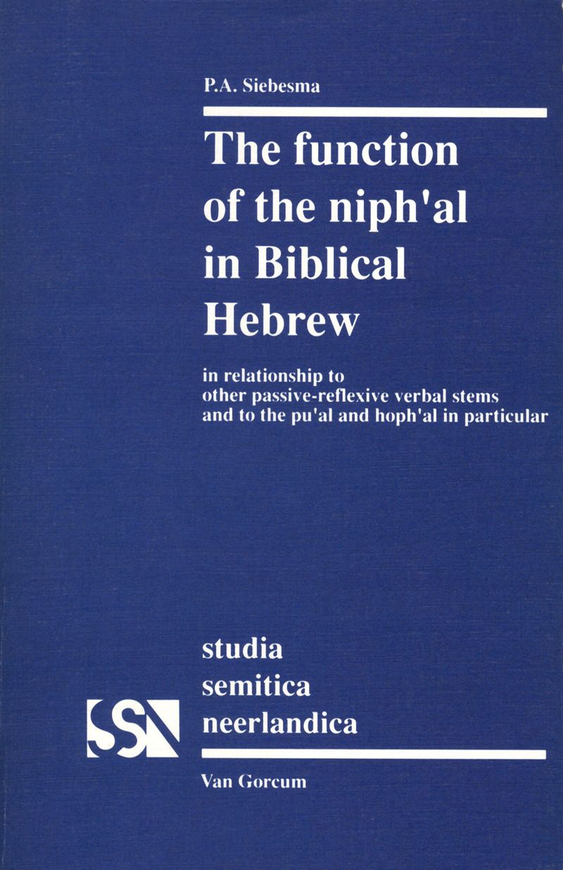 book: The Function of the <i>niph'al</i> in Biblical Hebrew