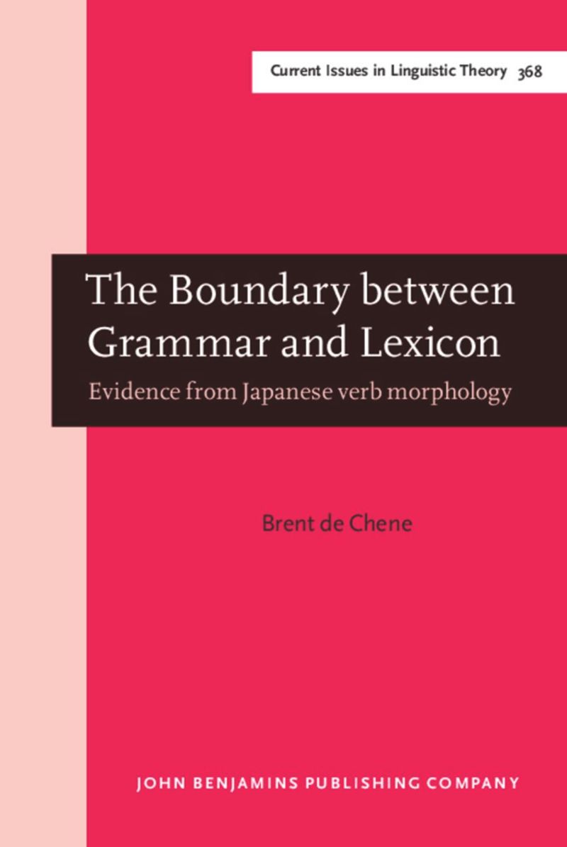 book: The Boundary between Grammar and Lexicon