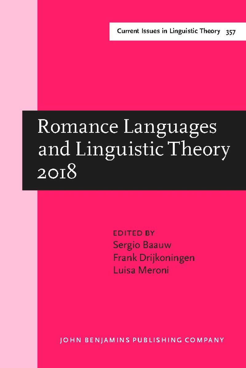 book: Romance Languages and Linguistic Theory 2018