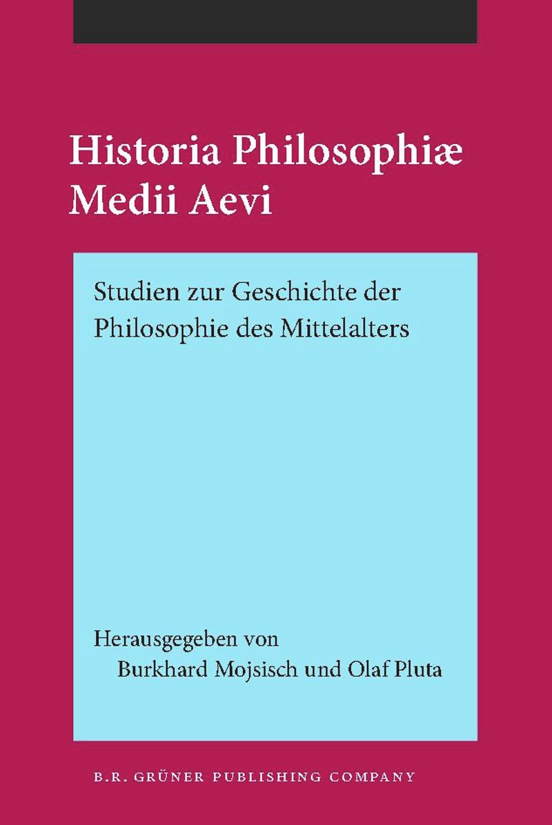 book: Historia Philosophiae Medii Aevi
