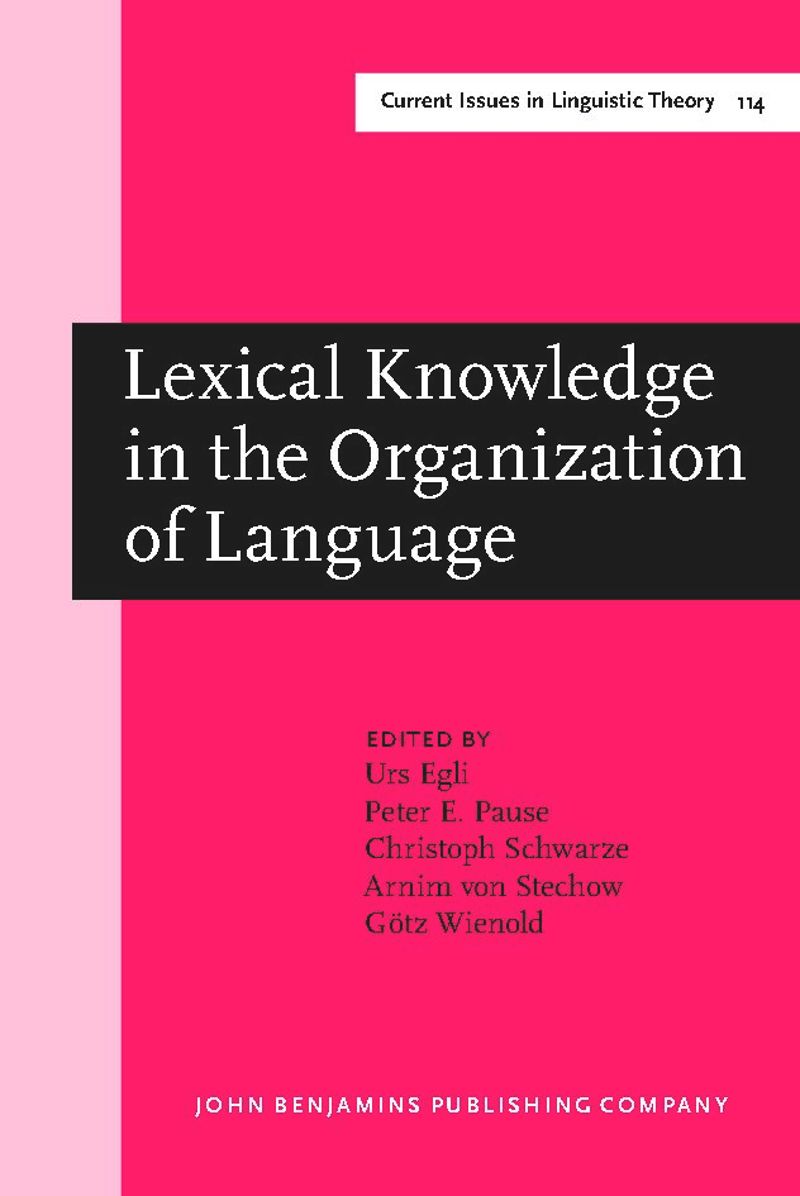 book: Lexical Knowledge in the Organization of Language