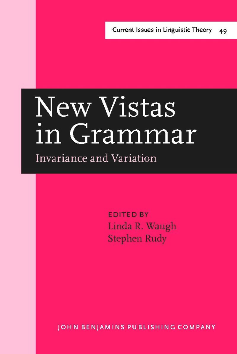 book: New Vistas in Grammar