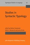 book: Studies in Syntactic Typology