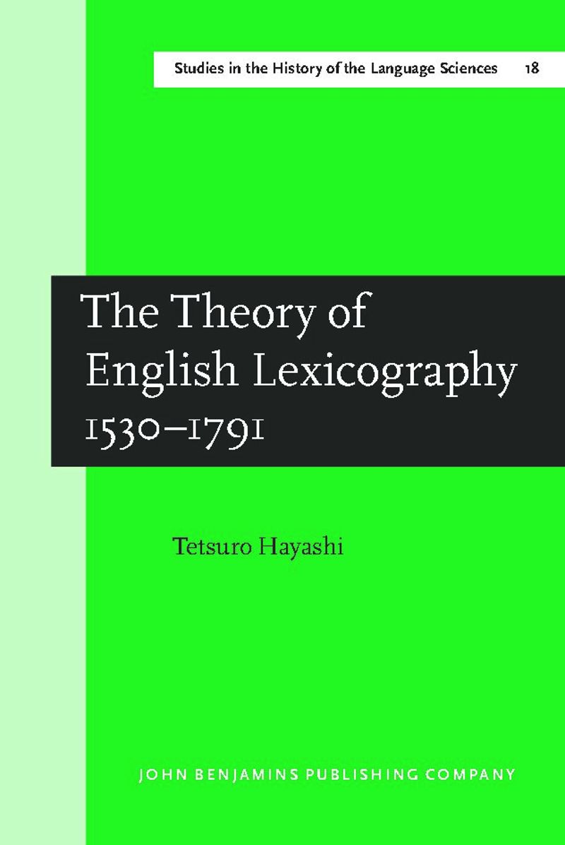 book: The Theory of English Lexicography 1530–1791