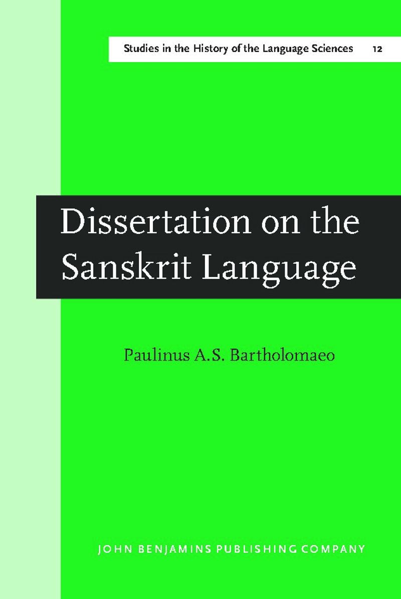 book: Dissertation on the Sanskrit Language